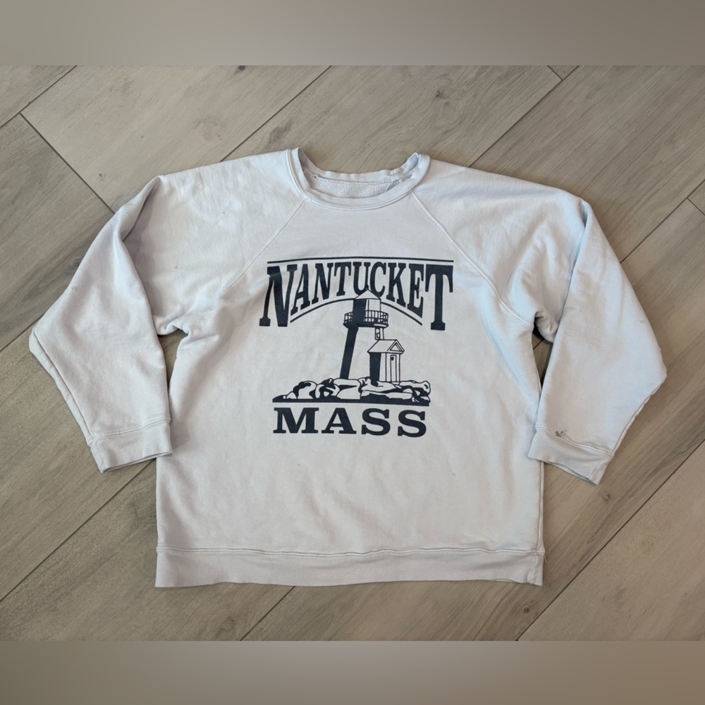 Free People Retro Brand “NANTUCKET” Sweatshirt FLAWED